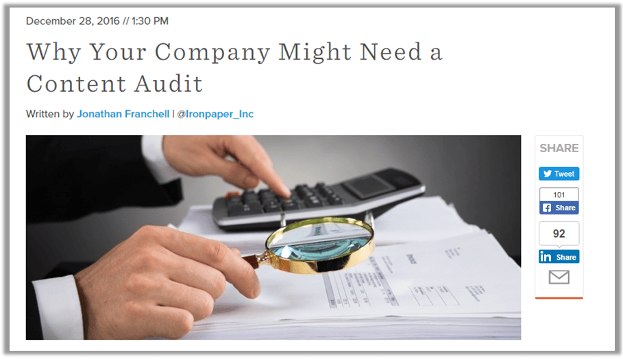 Why your company might need a content audit 