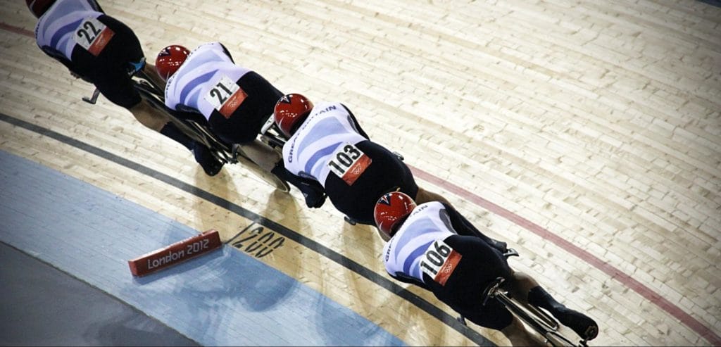 Indoor bicycle race