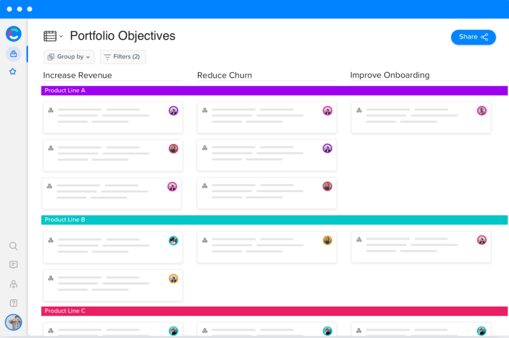 Portfolio Objectives craft.io Portfolio Objectives screenshot